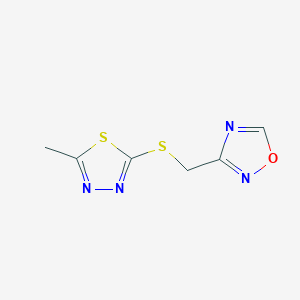 3-{[(5-Methyl-1,3,4-thiadiazol-2-yl)thio]methyl}-1,2,4-oxadiazole