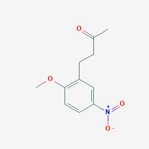 molecular formula C11H13NO4 B13598842 4-(2-Methoxy-5-nitrophenyl)butan-2-one 