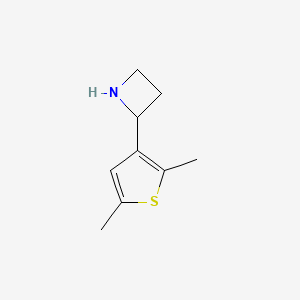 molecular formula C9H13NS B13598887 2-(2,5-Dimethylthiophen-3-yl)azetidine 