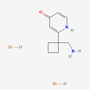 molecular formula C10H16Br2N2O B13598889 2-[1-(Aminomethyl)cyclobutyl]-1,4-dihydropyridin-4-onedihydrobromide 