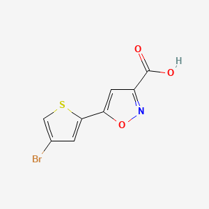 molecular formula C8H4BrNO3S B13598913 5-(4-Bromo-2-thienyl)isoxazole-3-carboxylic Acid 