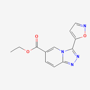 Ethyl 3-isoxazol-5-yl[1,2,4]triazolo[4,3-a]pyridine-6-carboxylate