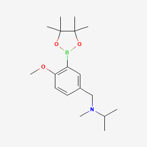 N-[4-methoxy-3-(4,4,5,5-tetramethyl-1,3,2-dioxaborolan-2-yl)benzyl]-N-methylpropan-2-amine
