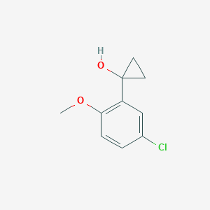 molecular formula C10H11ClO2 B13599045 1-(5-Chloro-2-methoxyphenyl)cyclopropan-1-ol 