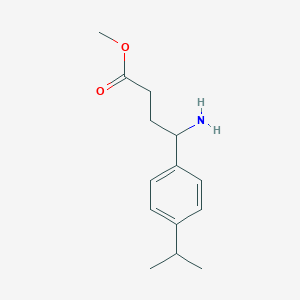 molecular formula C14H21NO2 B13599353 Methyl 4-amino-4-(4-isopropylphenyl)butanoate 