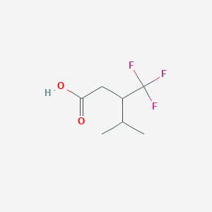molecular formula C7H11F3O2 B13599373 4-Methyl-3-(trifluoromethyl)pentanoic acid 