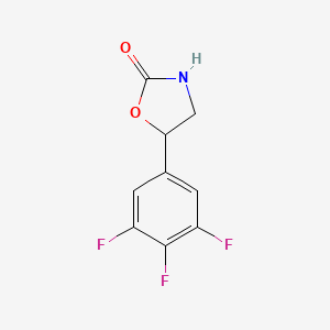 molecular formula C9H6F3NO2 B13599453 5-(3,4,5-Trifluorophenyl)oxazolidin-2-one 