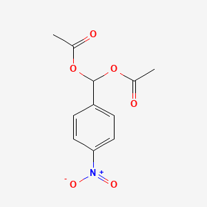 molecular formula C11H11NO6 B1359951 (acetyloxy)(4-nitrophenyl)methyl acetate CAS No. 2929-91-1