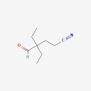 molecular formula C9H15NO B1359952 4-Ethyl-4-formylhexanenitrile CAS No. 2938-69-4