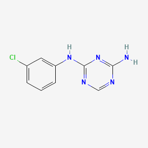 molecular formula C9H8ClN5 B1359956 s-Triazine, 2-amino-4-(m-chloroanilino)- CAS No. 718-43-4