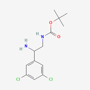 molecular formula C13H18Cl2N2O2 B13599569 tert-Butyl (2-amino-2-(3,5-dichlorophenyl)ethyl)carbamate CAS No. 1270450-80-0