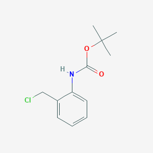 molecular formula C12H16ClNO2 B13599581 Tert-butyl (2-(chloromethyl)phenyl)carbamate 
