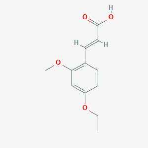 molecular formula C12H14O4 B1359959 (2E)-3-(4-ethoxy-2-methoxyphenyl)acrylic acid CAS No. 1119452-97-9