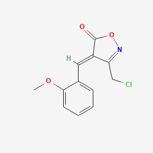 molecular formula C12H10ClNO3 B1359960 (4E)-3-(chloromethyl)-4-(2-methoxybenzylidene)isoxazol-5(4H)-one CAS No. 1142199-13-0
