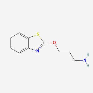 molecular formula C10H12N2OS B13599615 3-(Benzo[d]thiazol-2-yloxy)propan-1-amine 