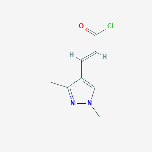 molecular formula C8H9ClN2O B1359963 (2E)-3-(1,3-Dimethyl-1H-pyrazol-4-YL)-acryloyl chloride CAS No. 1173503-50-8