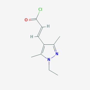 molecular formula C10H13ClN2O B1359964 (2E)-3-(1-Ethyl-3,5-dimethyl-1H-pyrazol-4-YL)-acryloyl chloride CAS No. 1173598-22-5