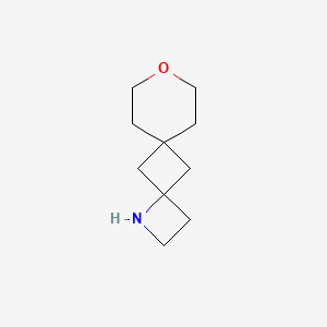 molecular formula C10H17NO B13599643 9-Oxa-1-azadispiro[3.1.5^{6}.1^{4}]dodecane CAS No. 2792201-43-3
