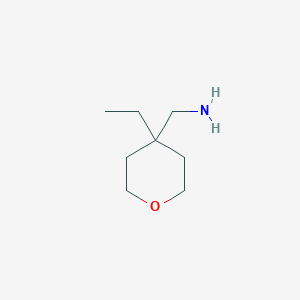 molecular formula C8H17NO B1359968 [(4-ethyltetrahydro-2H-pyran-4-yl)methyl]amine CAS No. 1142202-08-1