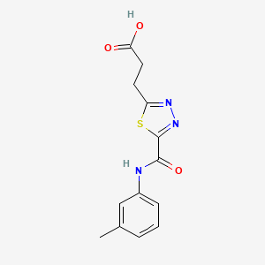 3-(5-{[(3-Methylphenyl)amino]carbonyl}-1,3,4-thiadiazol-2-yl)propanoic acid