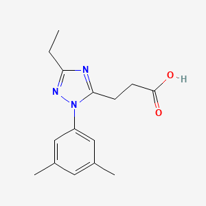 molecular formula C15H19N3O2 B1359976 3-[1-(3,5-二甲基苯基)-3-乙基-1H-1,2,4-三唑-5-基]丙酸 CAS No. 1142209-99-1