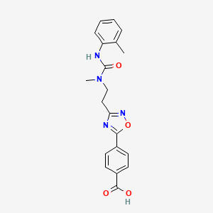 molecular formula C20H20N4O4 B1359977 4-{3-[2-(Methyl{[(2-methylphenyl)amino]carbonyl}-amino)ethyl]-1,2,4-oxadiazol-5-YL}benzoic acid CAS No. 1142210-33-0