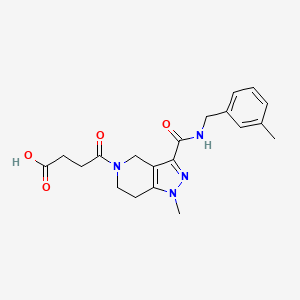 molecular formula C20H24N4O4 B1359979 4-(1-methyl-3-{[(3-methylbenzyl)amino]carbonyl}-1,4,6,7-tetrahydro-5H-pyrazolo[4,3-c]pyridin-5-yl)-4-oxobutanoic acid CAS No. 1142210-44-3