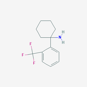 molecular formula C13H16F3N B13599791 1-(2-(Trifluoromethyl)phenyl)cyclohexanamine 
