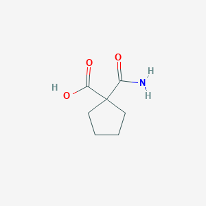 molecular formula C7H11NO3 B135998 1-Carbamoylcyclopentane-1-carboxylic acid CAS No. 137307-52-9