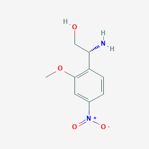molecular formula C9H12N2O4 B13599843 (r)-2-Amino-2-(2-methoxy-4-nitrophenyl)ethan-1-ol 