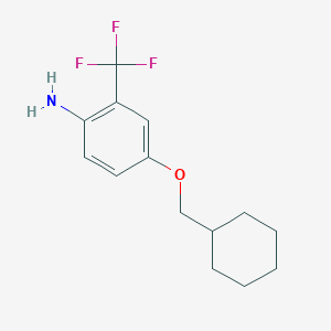 molecular formula C14H18F3NO B1359988 4-(Cyclohexylmethoxy)-2-(trifluoromethyl)aniline 