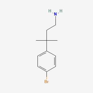 molecular formula C11H16BrN B13600018 3-(4-Bromophenyl)-3-methylbutan-1-amine 