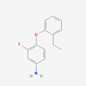 molecular formula C14H14FNO B1360002 4-(2-Ethylphenoxy)-3-fluoroaniline CAS No. 946664-00-2