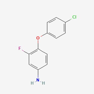 molecular formula C12H9ClFNO B1360004 4-(4-Chlorophenoxy)-3-fluoroaniline CAS No. 946664-06-8