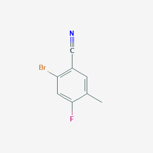 molecular formula C8H5BrFN B1360010 2-Bromo-4-fluoro-5-methylbenzonitrile CAS No. 916792-07-9
