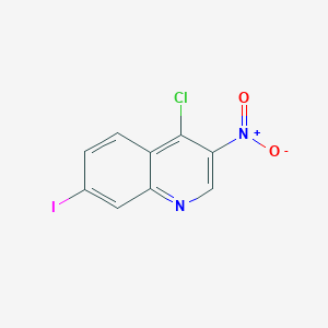 molecular formula C9H4ClIN2O2 B13600195 4-Chloro-7-iodo-3-nitroquinoline 