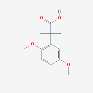 molecular formula C12H16O4 B13600256 2-(2,5-Dimethoxyphenyl)-2-methylpropanoic acid 