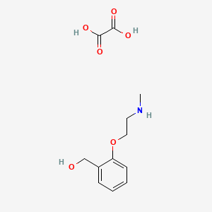 molecular formula C12H17NO6 B13600312 Oxalicacid,{2-[2-(methylamino)ethoxy]phenyl}methanol 