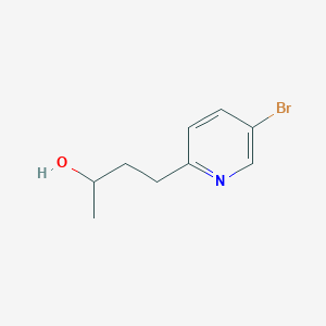 molecular formula C9H12BrNO B13600420 4-(5-Bromopyridin-2-yl)butan-2-ol 