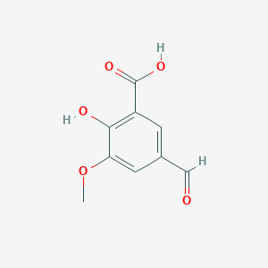 molecular formula C9H8O5 B1360053 5-甲酰-3-甲氧基水杨酸 CAS No. 3507-08-2