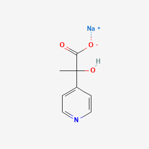 molecular formula C8H8NNaO3 B13600542 Sodium2-hydroxy-2-(pyridin-4-yl)propanoate 