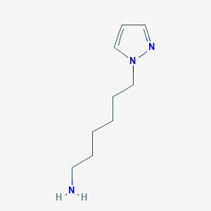 molecular formula C9H17N3 B13600658 6-(1h-Pyrazol-1-yl)hexan-1-amine 