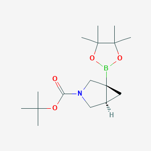 molecular formula C16H28BNO4 B13600663 rac-tert-butyl (1R,5S)-1-(tetramethyl-1,3,2-dioxaborolan-2-yl)-3-azabicyclo[3.1.0]hexane-3-carboxylate 