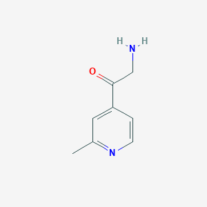 molecular formula C8H10N2O B13600740 Ethanone, 2-amino-1-(2-methyl-4-pyridinyl)- 