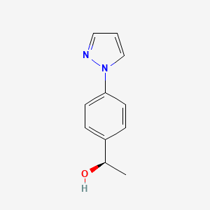 molecular formula C11H12N2O B13600813 (R)-1-(4-(1h-Pyrazol-1-yl)phenyl)ethan-1-ol 