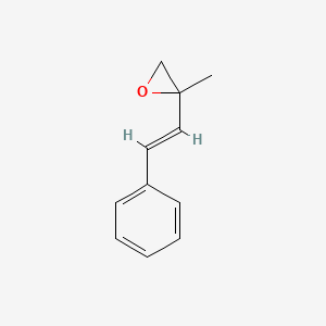 molecular formula C11H12O B13600866 2-Methyl-2-(2-phenylethenyl)oxirane 