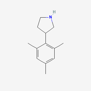 molecular formula C13H19N B13600880 3-Mesitylpyrrolidine 