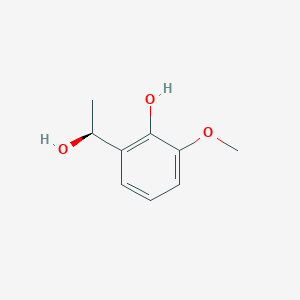 molecular formula C9H12O3 B13600889 (s)-2-(1-Hydroxyethyl)-6-methoxyphenol 
