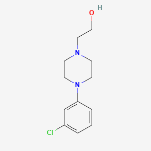 molecular formula C12H17ClN2O B1360092 1-Piperazineethanol, 4-(3-chlorophenyl)- CAS No. 51941-10-7