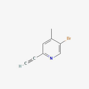 molecular formula C8H6BrN B13600991 5-Bromo-2-ethynyl-4-methylpyridine 
